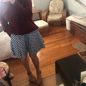 Jcrew gingham cotton a-line skirt